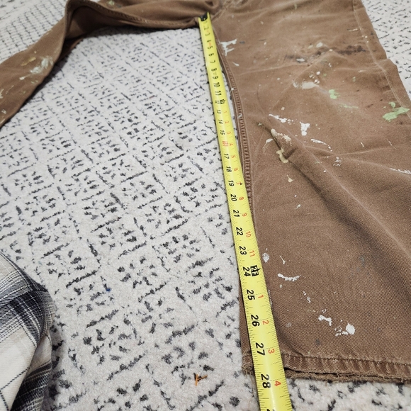 Paint Splattered Thrashed Destroyed Gap Jeans Vintage Grunge Streetwear Brown - Picture 9 of 13